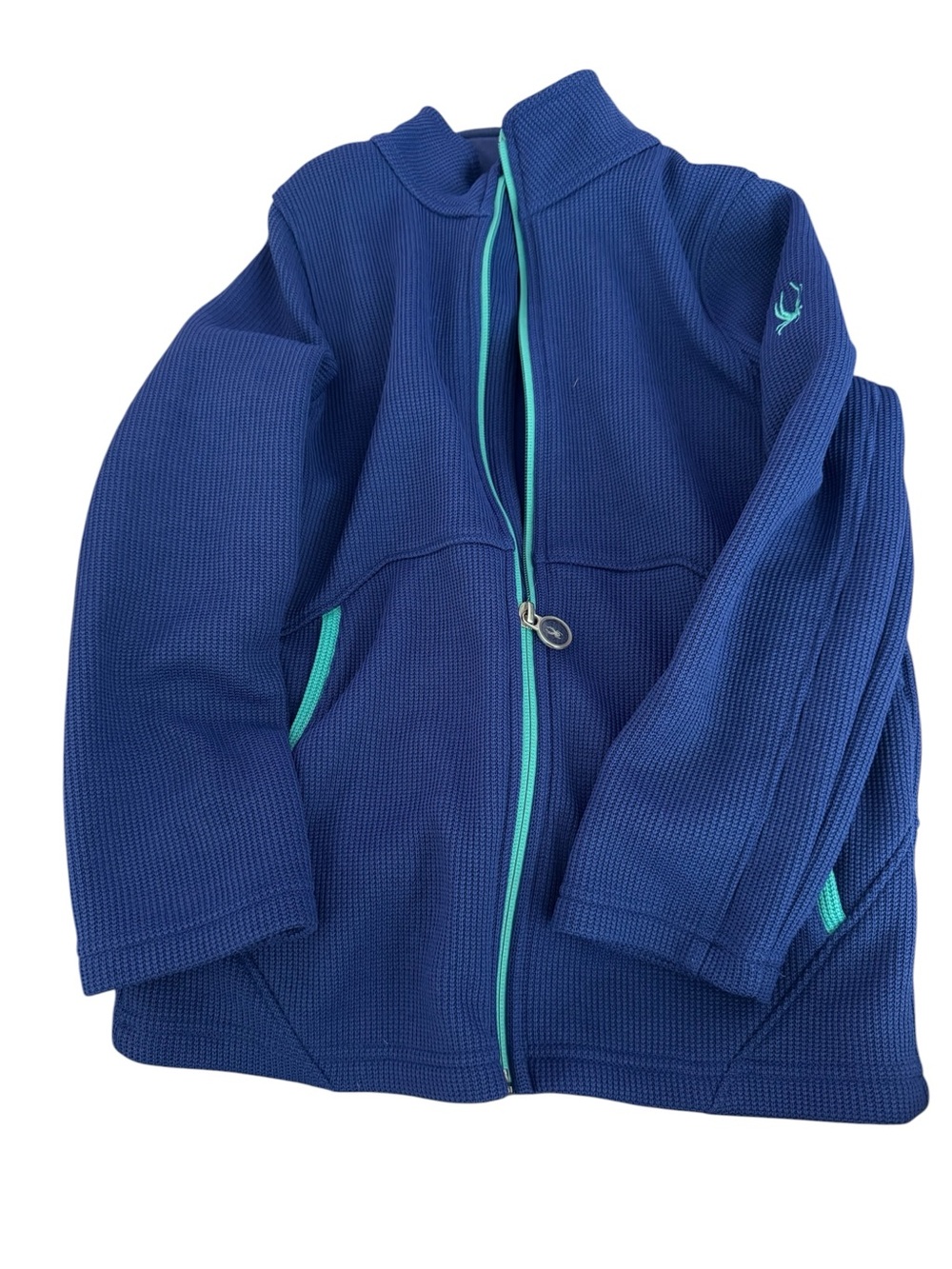 Spyder Kids Blue light weight jacket with Teal Accents